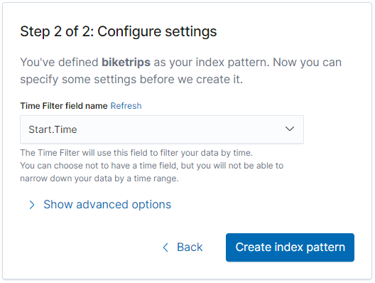 Create Index Pattern