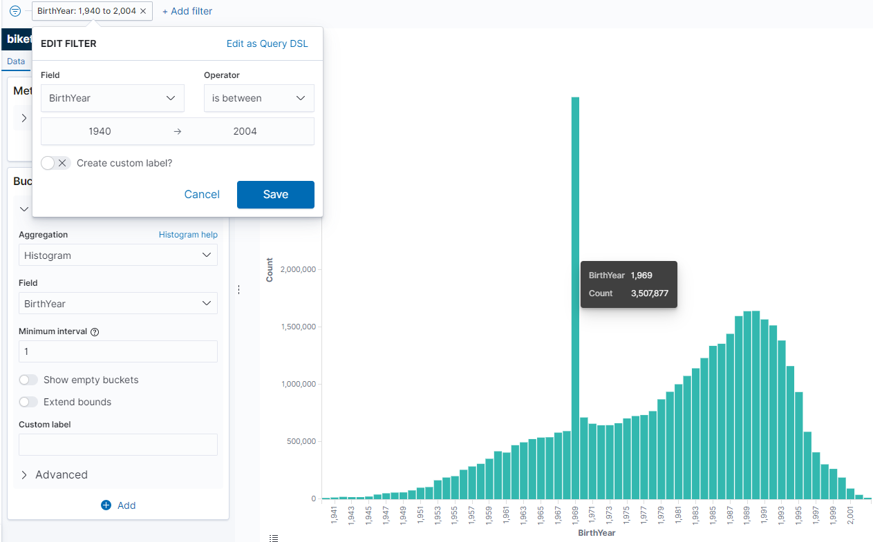 Creating our first Visualization